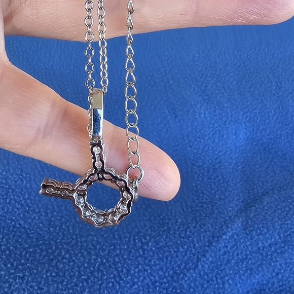 JENAVI TOURUS ZODIAC SIGN  NECKLACE RHODIUM AND SWAROVSKI - Picture 8 of 9